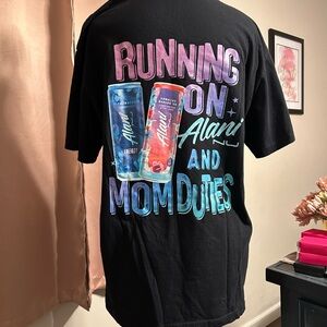 Alani Black Graphic Tee with Colorful Print (Running on Alani & Mom Duties)